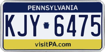PA license plate KJY6475