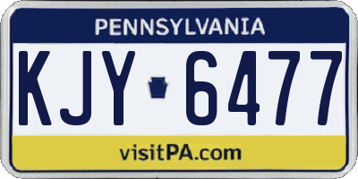 PA license plate KJY6477