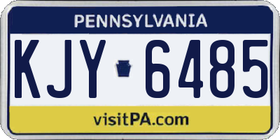 PA license plate KJY6485