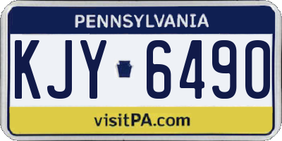 PA license plate KJY6490