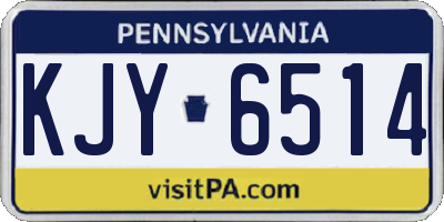 PA license plate KJY6514