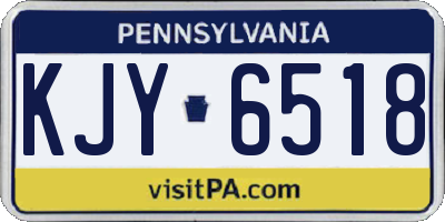 PA license plate KJY6518