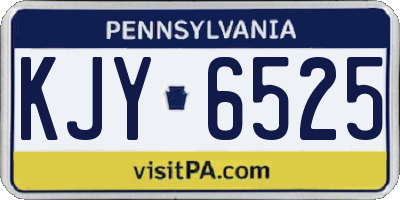 PA license plate KJY6525