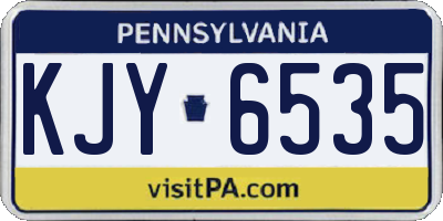PA license plate KJY6535