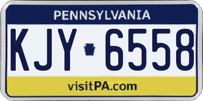 PA license plate KJY6558