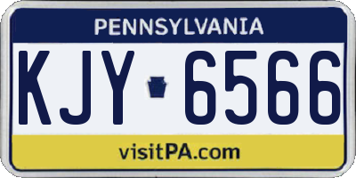 PA license plate KJY6566