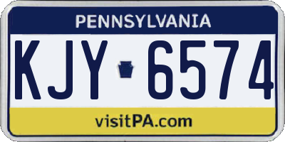 PA license plate KJY6574