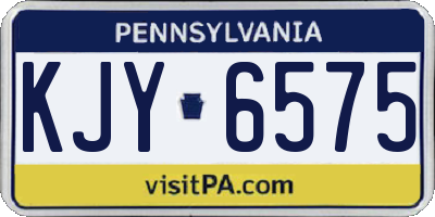 PA license plate KJY6575