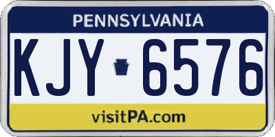 PA license plate KJY6576