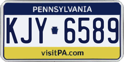 PA license plate KJY6589