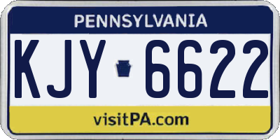 PA license plate KJY6622