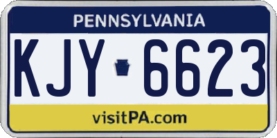 PA license plate KJY6623