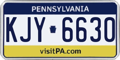 PA license plate KJY6630