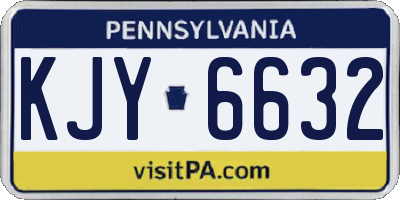 PA license plate KJY6632