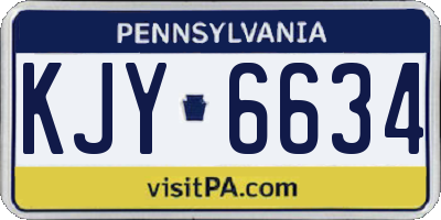 PA license plate KJY6634