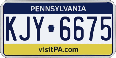 PA license plate KJY6675