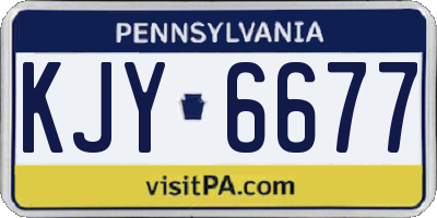 PA license plate KJY6677