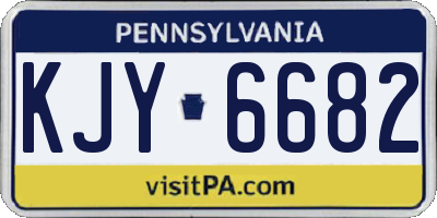 PA license plate KJY6682