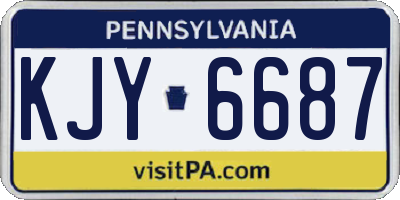 PA license plate KJY6687