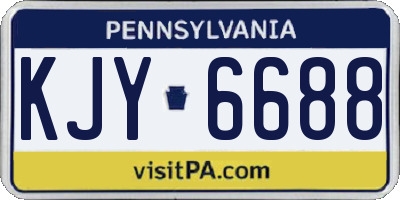 PA license plate KJY6688