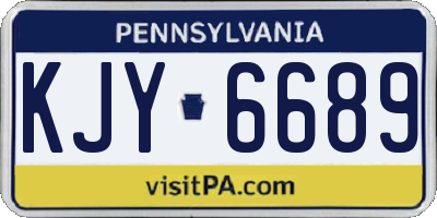 PA license plate KJY6689