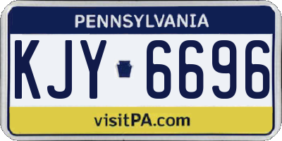 PA license plate KJY6696
