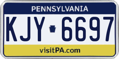 PA license plate KJY6697
