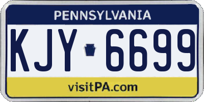 PA license plate KJY6699