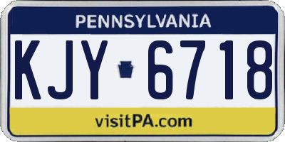 PA license plate KJY6718