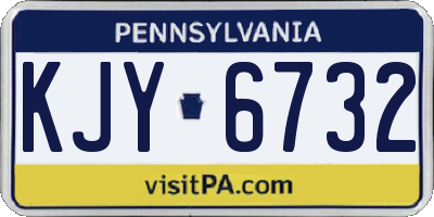 PA license plate KJY6732