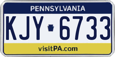 PA license plate KJY6733