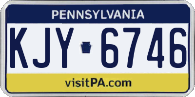 PA license plate KJY6746