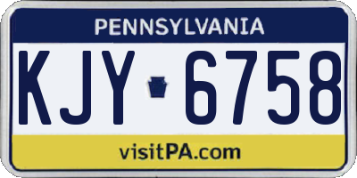 PA license plate KJY6758