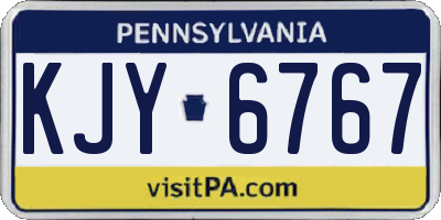 PA license plate KJY6767