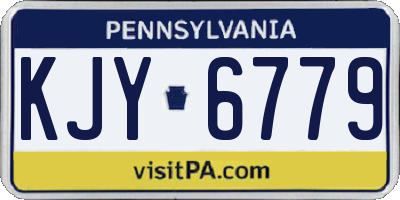 PA license plate KJY6779