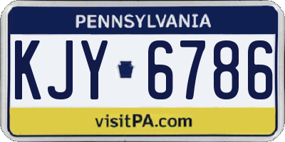 PA license plate KJY6786
