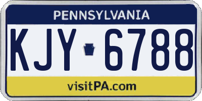 PA license plate KJY6788