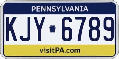 PA license plate KJY6789