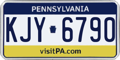PA license plate KJY6790