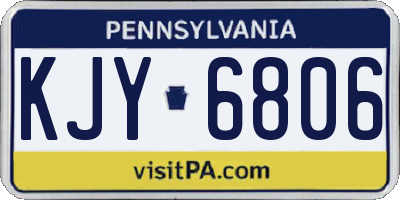 PA license plate KJY6806