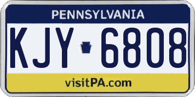 PA license plate KJY6808