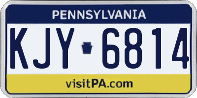 PA license plate KJY6814