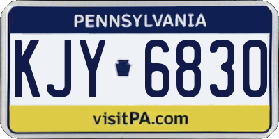 PA license plate KJY6830