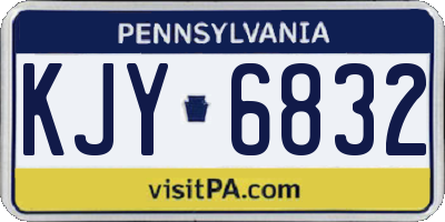 PA license plate KJY6832