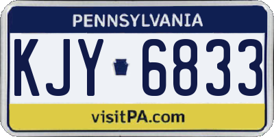 PA license plate KJY6833