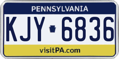 PA license plate KJY6836