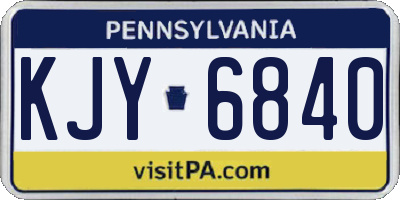 PA license plate KJY6840