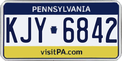 PA license plate KJY6842