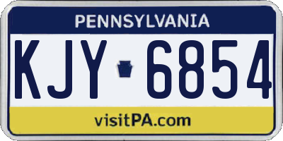PA license plate KJY6854