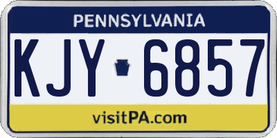 PA license plate KJY6857
